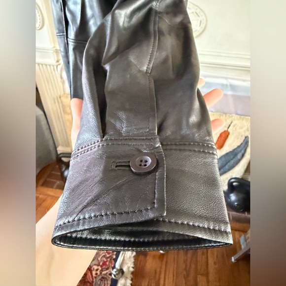 Quince 100% Leather Shirt Jacket in black size M - Picture 12 of 16